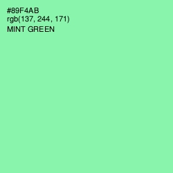 #89F4AB - Mint Green Color Image